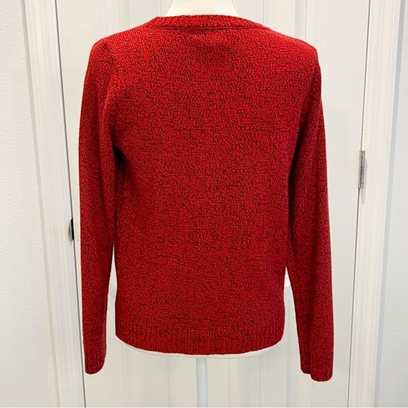 Karen Scott Christmas Snowman Snowflakes Red Sequins Sweater Long Sleeve PM - Picture 5 of 12